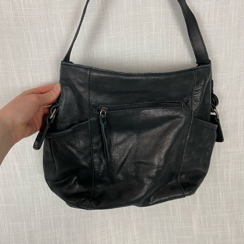 COPY - The Sak Black Leather Stitched Shoulder Bag - Picture 5 of 7